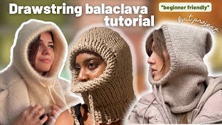 Drawstring Balaclava Tutorial beginner friendly [upl. by Mohl243]