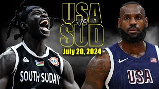 Team USA vs South Sudan Full Game Highlights  2024 Olympics  July 20 2024 [upl. by Eelanaj]