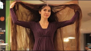 RealLife Rapunzel Has 90 Inch Long Hair [upl. by Prudie]