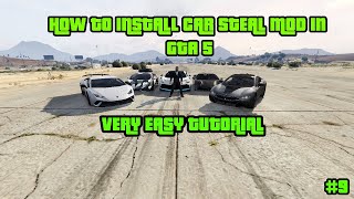 HOW TO INSTALL CAR STEAL MOD IN GTA 5 IN HINDI [upl. by Lacagnia]