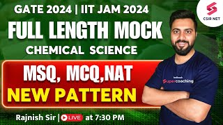 GATE 2024 Full length Mock Test 1  Chemical Science  IIT JAM 2024  MSQ MCQNAT  Rajnish sir [upl. by Courtnay]