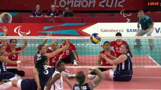 Sitting Volleyball  USA vs CHN  Womens Gold Medal Match  London 2012 Paralympic Games [upl. by Tobit]