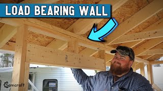 WHERES MY SHOP DOOR  Door Framing in a Load Bearing Wall  Shop Build 07 [upl. by Elleivad443]