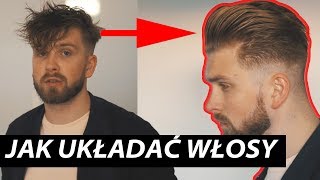 Jak układać włosy  POMPADOUR  męskie fryzury klasyczne [upl. by Nidnal]