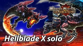 MHGen Lv10 Hellblade Glavenus solo Adept Long Sword  823 [upl. by Yrrap898]