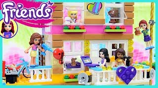 LEGO Friends Friendship House Converted Fire Station Part 1 Build Review Silly Play Kids Toys [upl. by Nesrac]