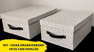 Como fazer caixa de papelão qualquer tamanho passo a passo [upl. by Lefkowitz]