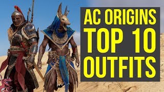 Assassins Creed Origins All Outfits TOP 10  All DLC Armor AC Origins Outfits [upl. by Ecnesse]