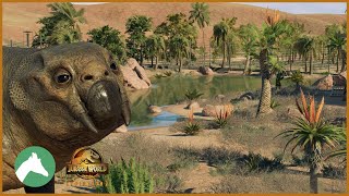 Lystrosaurus Enclosure  Jurassic World Evolution 2  The Cretaceous Desert Park [upl. by Ahsoek]