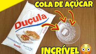 COMO FAZER COLA TRANSPARENTE COM AÇUCAR RECEITA INCRÍVEL NOVO ROSA🔥 [upl. by Gleich476]