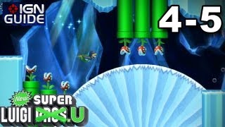 New Super Luigi U 3 Star Coin Walkthrough  Frosted Glacier 5 IceSlide Expressway [upl. by Ninnette]