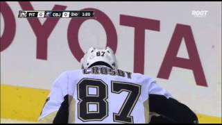 Brandon Dubinsky cross check on Sidney Crosby 112715 Root Sports [upl. by Faria]