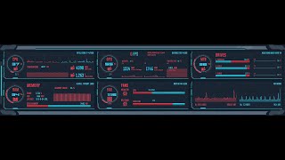 Cyberpunk v3 1920x480 and 1280x400 Aida64 SensorPanel [upl. by Adnilec]