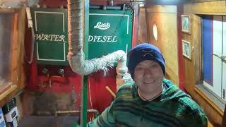 Russell Newbery engine narrowboat cold morning start 🥶 [upl. by Ojibbob]