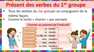 Le présent des verbes du 1er groupe [upl. by Kobylak732]