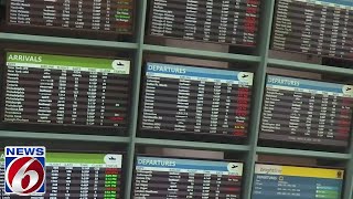 Over 100 flights canceled hundreds more delayed at OIA due to weather ‘airspace constraints’ [upl. by Sidwohl182]