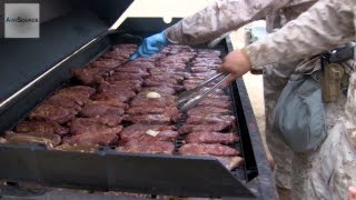 Military Food Marines Enjoy a Warriors Meal [upl. by Yelsnit]