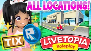 ALL 5 TOKENS amp 10 TIX LOCATIONS in LIVETOPIA Roleplay roblox The Classic Event [upl. by Lull]