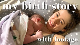 My Birth Story with FOOTAGE  Dilapan Induction with Epidural [upl. by Ayarahs]