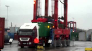 Container unloading  Hamburg Eurogate [upl. by Aztilay]