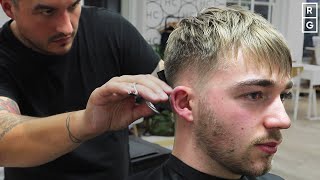 Straight Textured Fringe Haircut For Men  2019 Hairstyle [upl. by Karlow553]