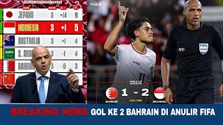 🔴BREAKING NEWS Kabar Gembira Putusan FIFA Menganulir Gol Ke 2 Bahrain Wasit Dihentikan [upl. by Adlesirk]