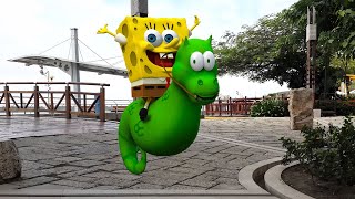 SpongeBob  My Pretty Seahorse  real life [upl. by Ytirehc]