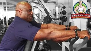 Ronnie Colemans Hammer Strength Row  Back Exercise 4 [upl. by Sublett]