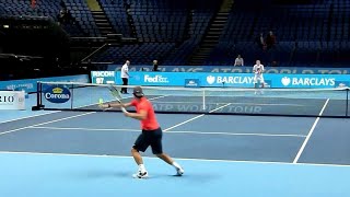 Nadal Practice Court Level  Rafael Nadal Forehand Backhand Close Up [upl. by Hebel]