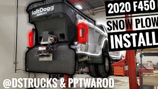 Ford 67 Alumiduty F250F550 SNOW PLOW Install  HOW TO [upl. by Ulla]