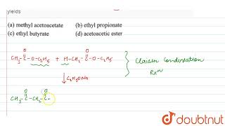 Selfcondensation of two moles of ethyl acetate in presence of sodium ethoxide yields  12  ALD [upl. by Doroteya758]