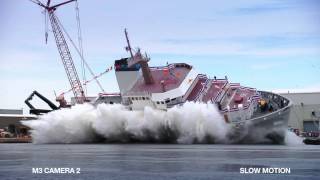 NOAA Reuben Lasker FSV Christening amp Launch [upl. by Naiditch]