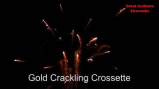 Gold Crackling Crossette 64 Shot Firework [upl. by Lurie268]