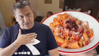 PASTA allAMATRICIANA  La Ricetta 👨‍🍳 Chef Franco cucina per CalcioNapoli24 a Dimaro [upl. by Nairdna]