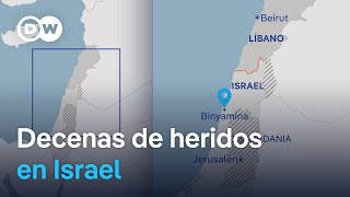 Drones de Hezbolá impactan en el centro de Israel [upl. by Arretak608]