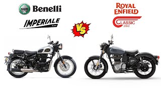 IMPERIALE 400 VS CLASSIC 350 2021  Comparison  Mileage  Top Speed  Price  Bike Informer [upl. by Amleht]