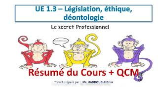 Secret professionnel  Résumé du Cours  QCM  UE 13 – Législation éthique déontologie [upl. by Portwin399]