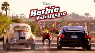 Herbie fully loaded street race 2005  Volkswagen beetle vs Pontiac GTO Disneys the love bug [upl. by Lladnar574]