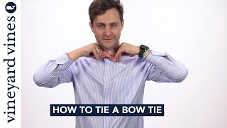 👔 How to Tie a Bow Tie Step by Step  vineyard vines [upl. by Annatsirhc]