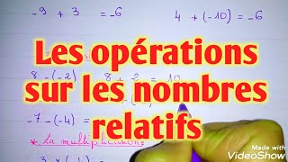 Les opérations sur les nombres relatifs الأعداد النسبية [upl. by Phyllida]