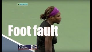 Foot fault at an extremely important point Serena at US Open 2009 [upl. by Oderfigis]