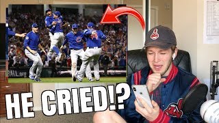 INDIANS FAN REACTS TO LOSING GAME 7 OF THE WORLD SERIES AGAINST CUBS ALMOST CRIED [upl. by Erodoeht]