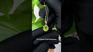 💚 Gem Stone King Green Peridot Pendant in Yellow Gold Plated Silver  August Birthstone jewelry [upl. by Eudo]