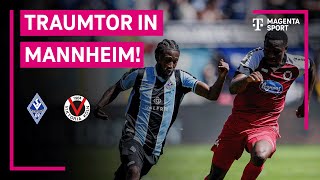 SV Waldhof Mannheim  FC Viktoria Köln Highlights mit LiveKommentar  3 Liga  MAGENTA SPORT [upl. by Esdnil]