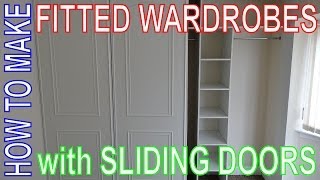 How to make Fitted Wardrobes Easy DIY Install Custom Build Sliding Door Wardrobe [upl. by Greyso]