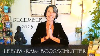 🤩DECEMBER 2023  LEEUW  RAM  BOOGSCHUTTER  Tarot Reading [upl. by Dobrinsky]