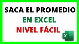 😱 COMO SACAR PROMEDIO EN EXCEL PARA PRINCIPIANTES  FACIL Y RÁPIDO [upl. by Kcirredal]