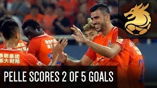 Graziano Pelle scores 2 goals  Shandong Luneng  Shanghai Shenhua 50 All Goals HD [upl. by Seamus]