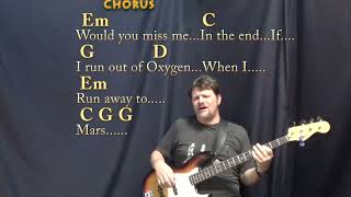 Run Away to Mars TALK Bass Guitar Cover Lesson in G with ChordsLyrics [upl. by Yasmine187]