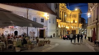 Lithuania  Vilnius  4K  Vilnius Nightlife  2022 [upl. by Allehc320]